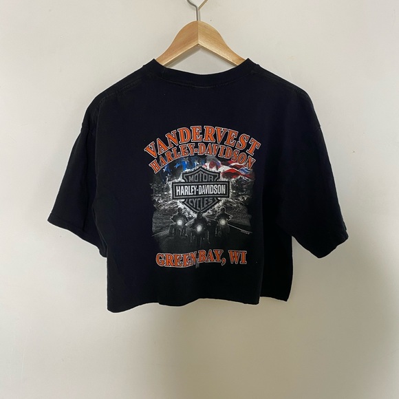 Harley Davidson custom crop top cut off sh… - Picture 6 of 8